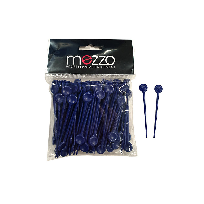Pics Plastiques Bleu 75mm Bigoudis à Mise en Plis Mezzo x100 Pics Plastiques Bleu 75mm Bigoudis à Mise en Plis Mezzo x100