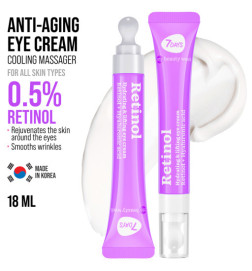 Crème Contour des Yeux Cryo-Massante, Anti-âge  Rétinol 18 ml
