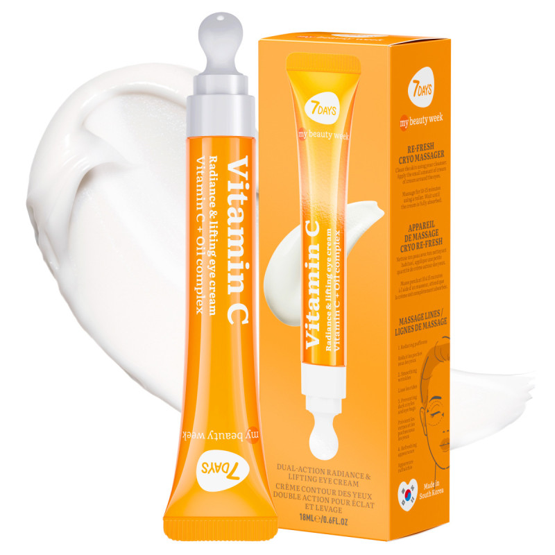 Crème Contour des Yeux Cryo-massante,Vitamine C 7 Days 18 ml