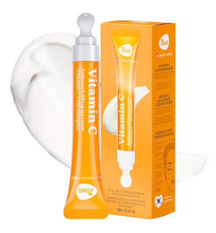 Crème Contour des Yeux Cryo-massante,Vitamine C 7 Days 18 ml