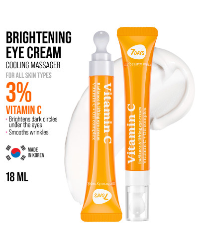 Crème Contour des Yeux Cryo-massante,Vitamine C 7 Days 18 ml