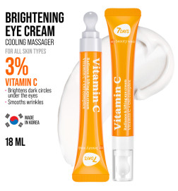 Crème Contour des Yeux Cryo-massante,Vitamine C 7 Days 18 ml