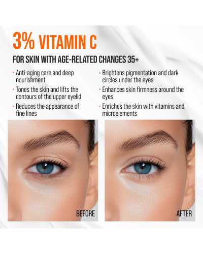Crème Contour des Yeux Cryo-massante,Vitamine C 7 Days 18 ml
