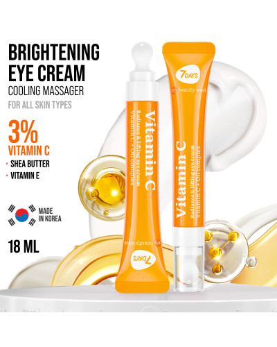 Crème Contour des Yeux Cryo-massante,Vitamine C 7 Days 18 ml