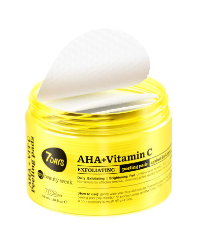 Disques Exfoliants  Visage AHA+VITAMINE C 7 Days 150ml