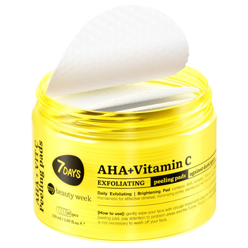 Disques Exfoliants  Visage AHA+VITAMINE C 7 Days 150ml