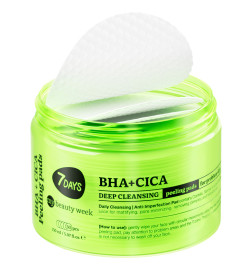 Disques Visage Exfoliants Nettoyants En Profondeur  BHA+CICA 7Days150ml
