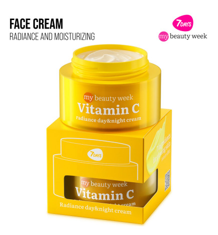 Crème Visage Hydratante et Eclatante, VITAMINE C 7 Days 50ml