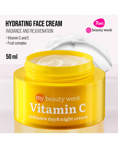 Crème Visage Hydratante et Eclatante, VITAMINE C 7 Days 50ml