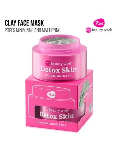 Masque Gommage à l'Argile, Nettoyant et Matifiant, PEAU DÉTOX 7 Days 50ml