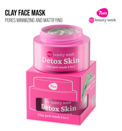 Masque Gommage à l'Argile, Nettoyant et Matifiant, PEAU DÉTOX 7 Days 50ml