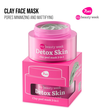 Masque Gommage à l'Argile, Nettoyant et Matifiant, PEAU DÉTOX 7 Days 50ml