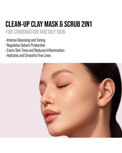 Masque Gommage à l'Argile, Nettoyant et Matifiant, PEAU DÉTOX 7 Days 50ml
