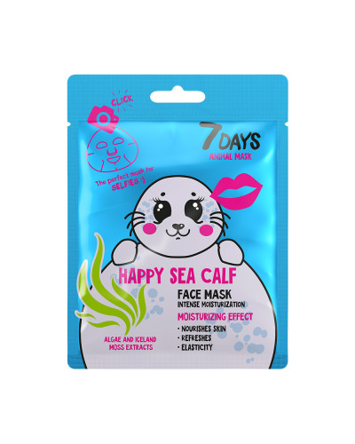 Masque en Tissu Animal HAPPY SEA CALF 7 Days 28g