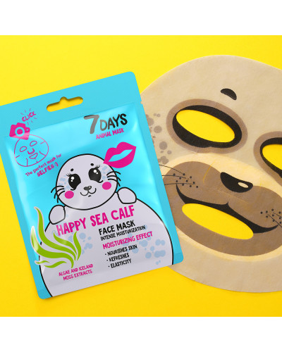 Masque en Tissu Animal HAPPY SEA CALF 7 Days 28g