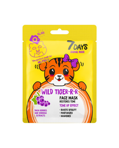 Masque en Tissu Animal WILD TIGER 7 Days 28g