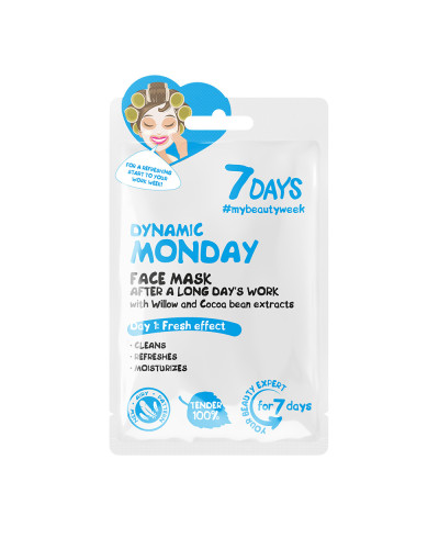 Masque Visage en Tissu Lundi Dynamique 7 Days 28g