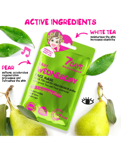 Masque Visage en Tissu Mercredi Facile 7 Days 28g