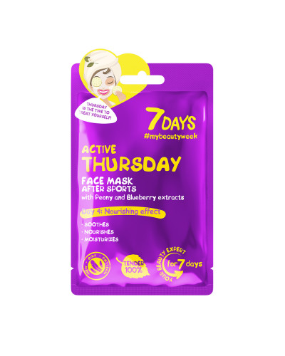 MasqueVisage en Tissu Jeudi Actif 7 Days 28g
