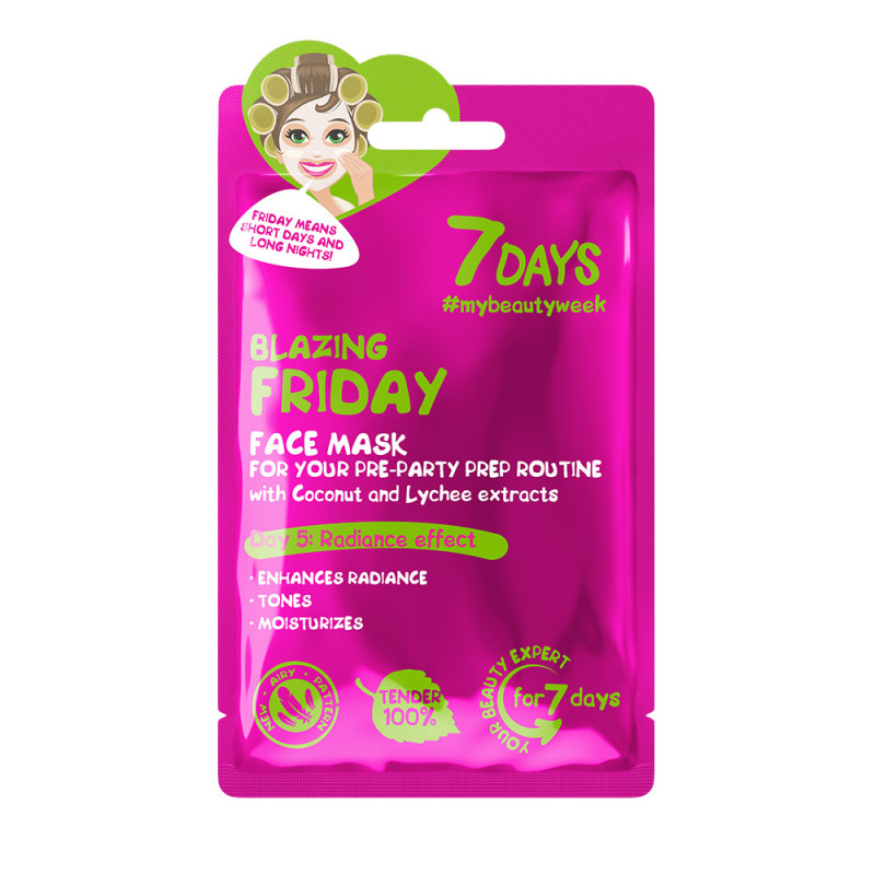 Masque Visage en Tissu Vendredi Torride 7 Days 28g