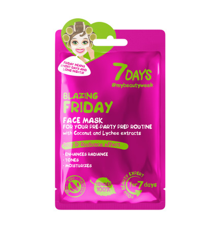 Masque Visage en Tissu  Vendredi  Torride 7 Days 28g