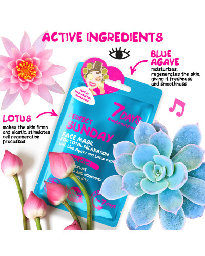 Masque Visage en Tissu  Dimanche Parfait 7 Days 28g