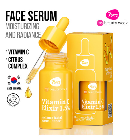 Sérum Visage Eclat + Tonique Élixir de Vitamine C 7 Days 20ml