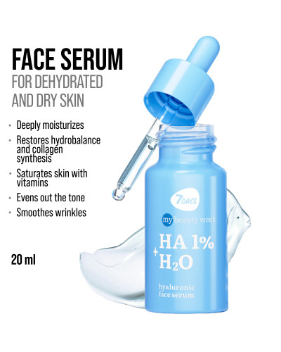 Sérum Visage à l'Acide Hyaluronique HA+H2O 7 Days 20ml
