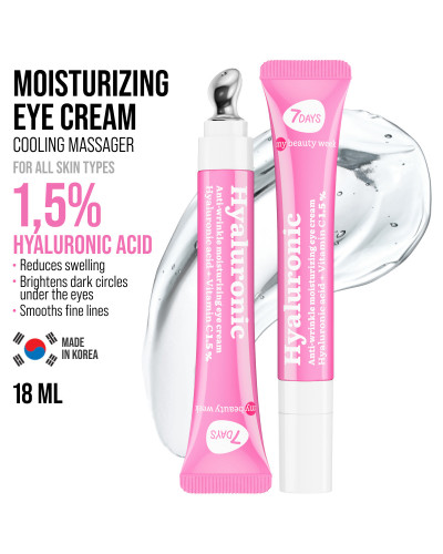 Crème Contour des Yeux Cryo-Massante, Anti-rides Hyaluronic 7 Days 18ml