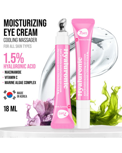 Crème Contour des Yeux Cryo-Massante, Anti-rides Hyaluronic 7 Days 18ml