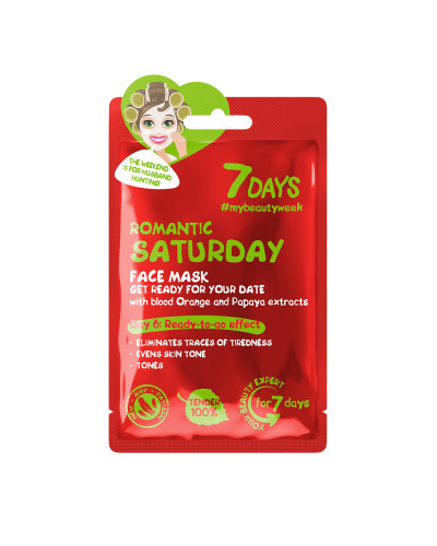 Masque Visage en Tissu  Samedi Romantique 7 Days 28g