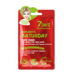 Masque Visage en Tissu  Samedi Romantique 7 Days 28g