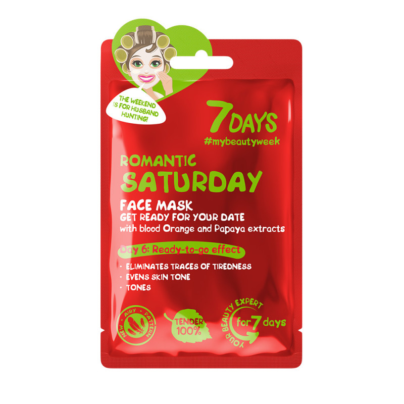 Masque Visage en Tissu Samedi Romantique 7 Days 28g