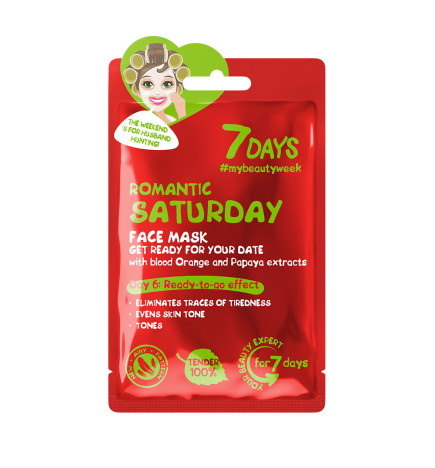 Masque Visage en Tissu  Samedi Romantique 7 Days 28g