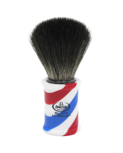 Blaireau De Rasage Barber Pole Omega Hi-Brush En Fibres