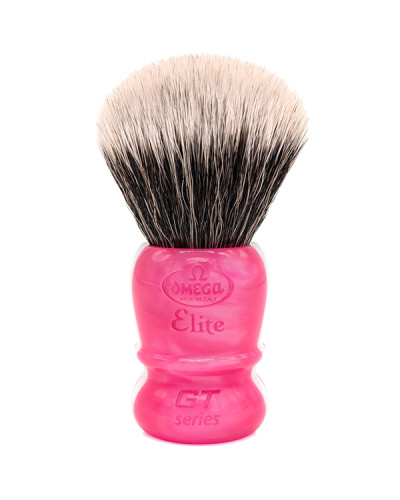 Blaireau De Rasage En Fibres Omega Elite Série GT Rose