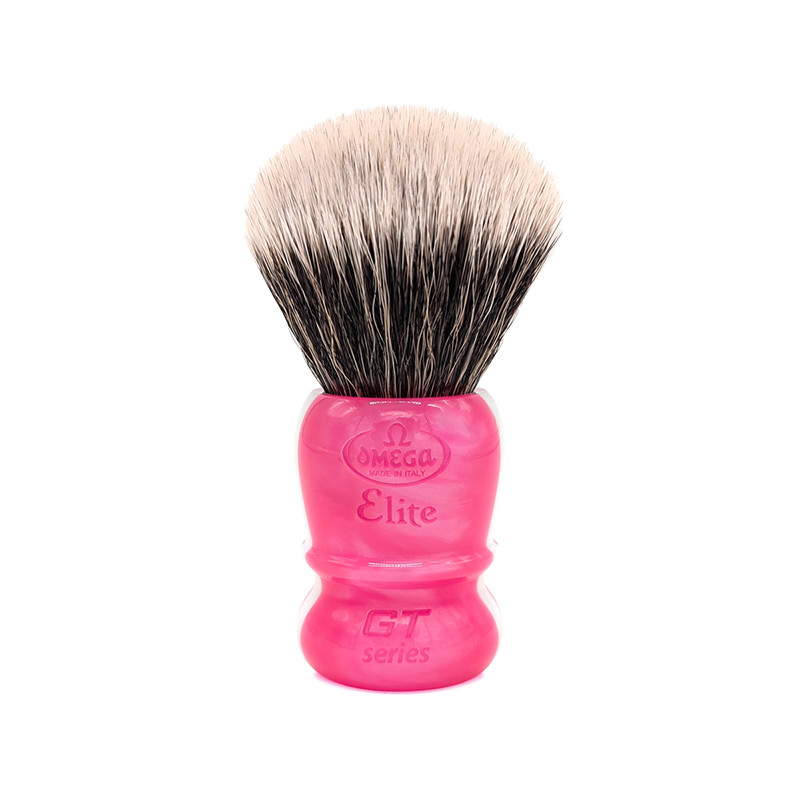 Blaireau De Rasage En Fibres Omega Elite Série GT Rose Blaireau De Rasage En Fibres Omega Elite Série GT Rose