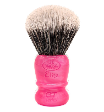 Blaireau De Rasage En Fibres Omega Elite Série GT Rose