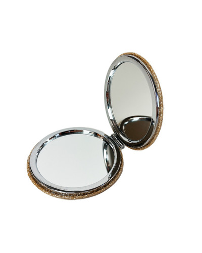 Miroir de Poche Double Finition Dorée LCDT