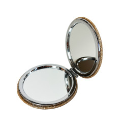 Miroir de Poche Double Finition Dorée LCDT