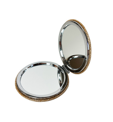 Miroir de Poche Double Finition Dorée LCDT