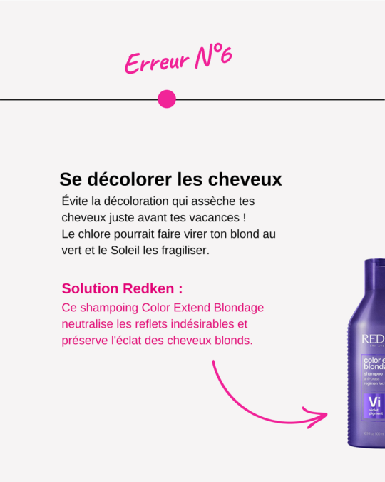 eviter de se décolorer les cheveux avant l'été