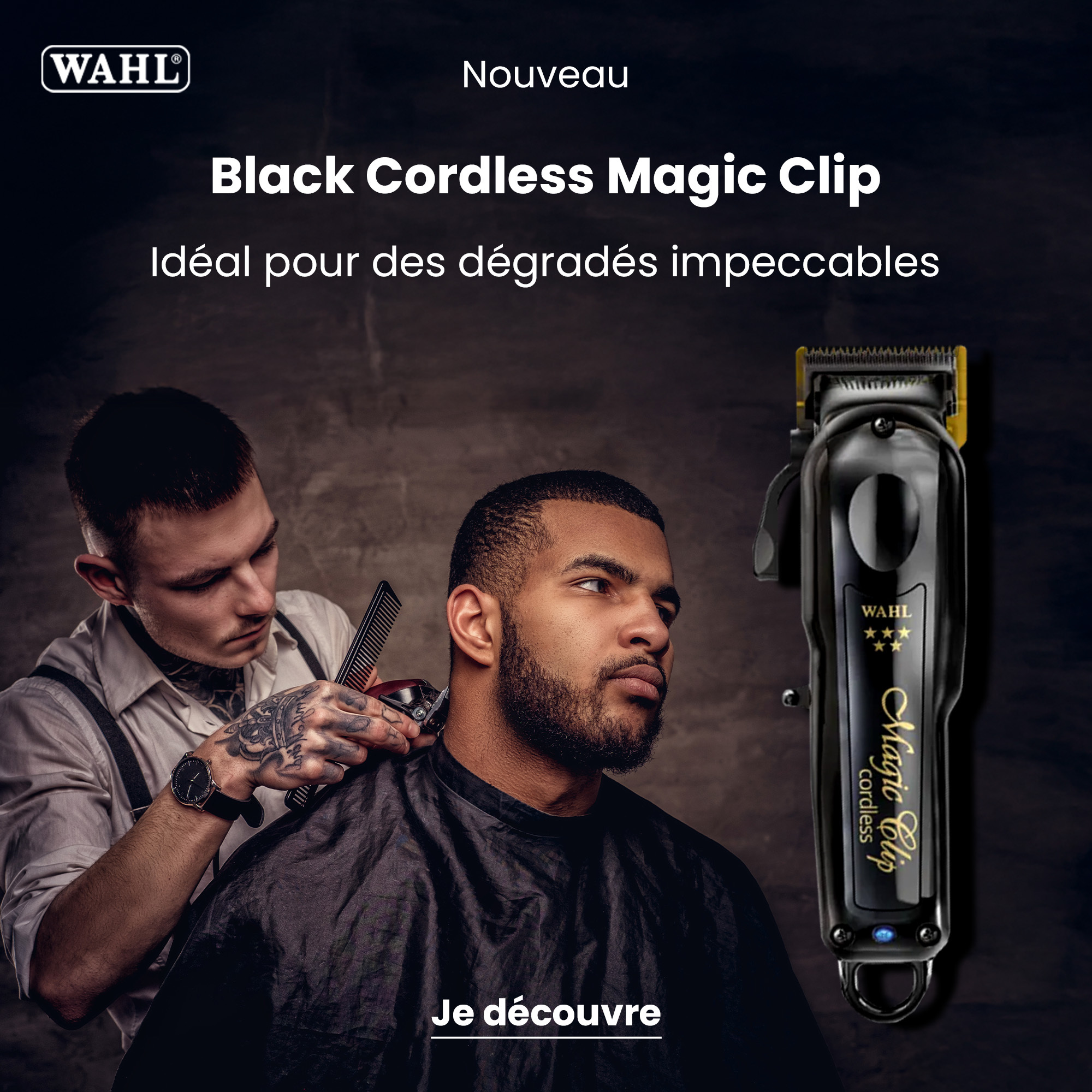 Nouvelle tondeuse Black Cordless Magic Clip de Wahl